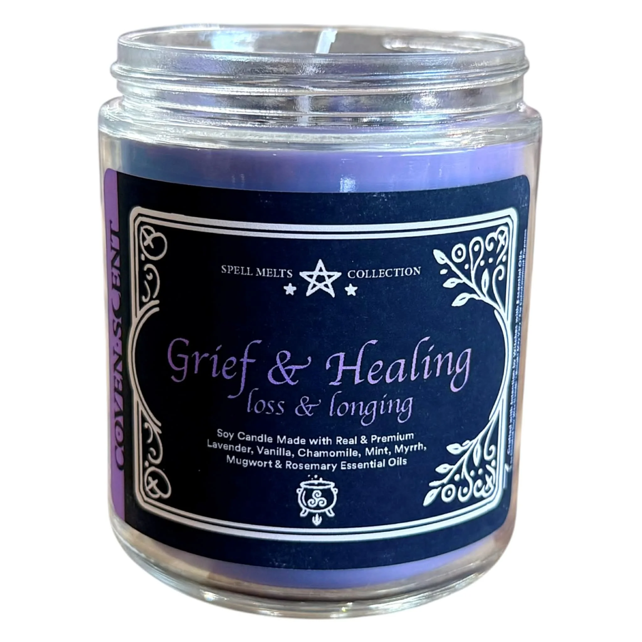 Spell For Grief & Healing - 8 oz Glass Candle - Image 4