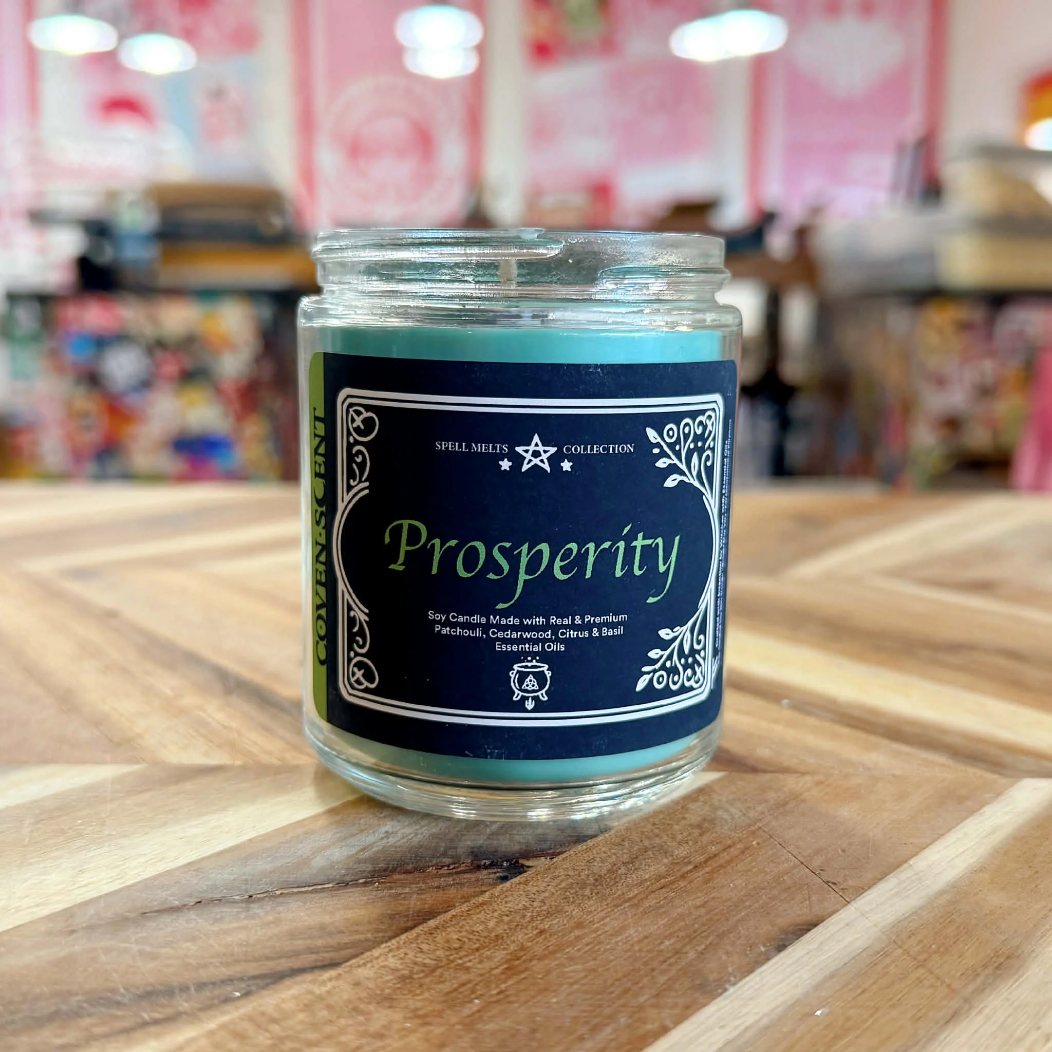 Spell For Prosperity - 8 oz Glass Candle - Image 3